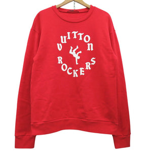 美品 ルイ ヴィトン ROCKERS プリント クルーネック スウェット RM221 IHN HMY96W コットン レッド LV 0638【中古】LOUIS VUITTON