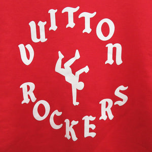 美品 ルイ ヴィトン ROCKERS プリント クルーネック スウェット RM221 IHN HMY96W コットン レッド LV 0638【中古】LOUIS VUITTON
