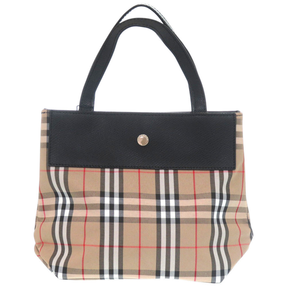 美品 バーバリー ノバチェック ミニハンドバッグ レザー ベージュ ハンドバッグ 0641【中古】BURBERRY