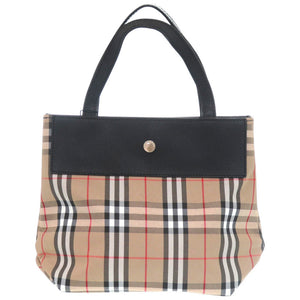 美品 バーバリー ノバチェック ミニハンドバッグ レザー ベージュ ハンドバッグ 0641【中古】BURBERRY