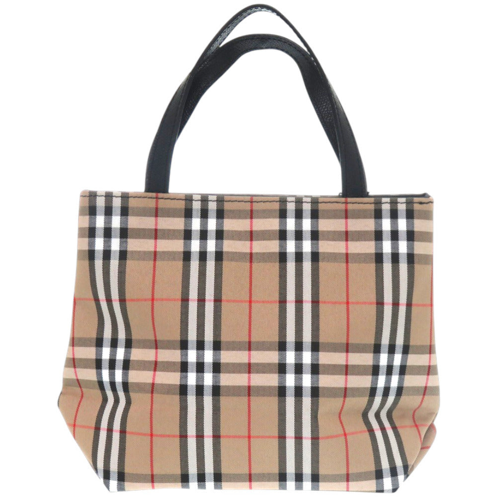 美品 バーバリー ノバチェック ミニハンドバッグ レザー ベージュ ハンドバッグ 0641【中古】BURBERRY