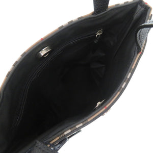 美品 バーバリー ノバチェック ミニハンドバッグ レザー ベージュ ハンドバッグ 0641【中古】BURBERRY