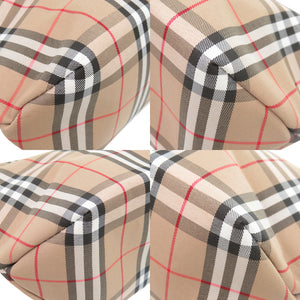 美品 バーバリー ノバチェック ミニハンドバッグ レザー ベージュ ハンドバッグ 0641【中古】BURBERRY
