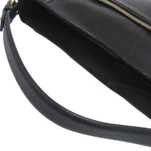 美品 サルヴァトーレフェラガモ ガンチーニ レザー ブラック ワンショルダーバッグ 黒 0645【中古】Salvatore Ferragamo