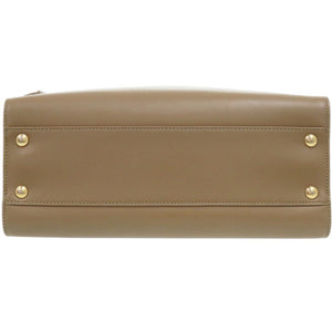 サルヴァトーレフェラガモ ガンチーニ レザー ブラウン ハンドバッグ 茶 0646【中古】Salvatore Ferragamo
