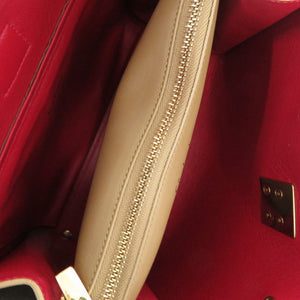 サルヴァトーレフェラガモ ガンチーニ レザー ブラウン ハンドバッグ 茶 0646【中古】Salvatore Ferragamo
