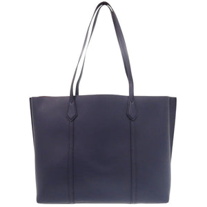 美品 トリーバーチ ペリー トリプル コンパートメント レザー ネイビー トートバッグ 0659【中古】Tory Burch