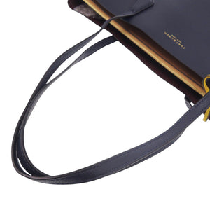 美品 トリーバーチ ペリー トリプル コンパートメント レザー ネイビー トートバッグ 0659【中古】Tory Burch