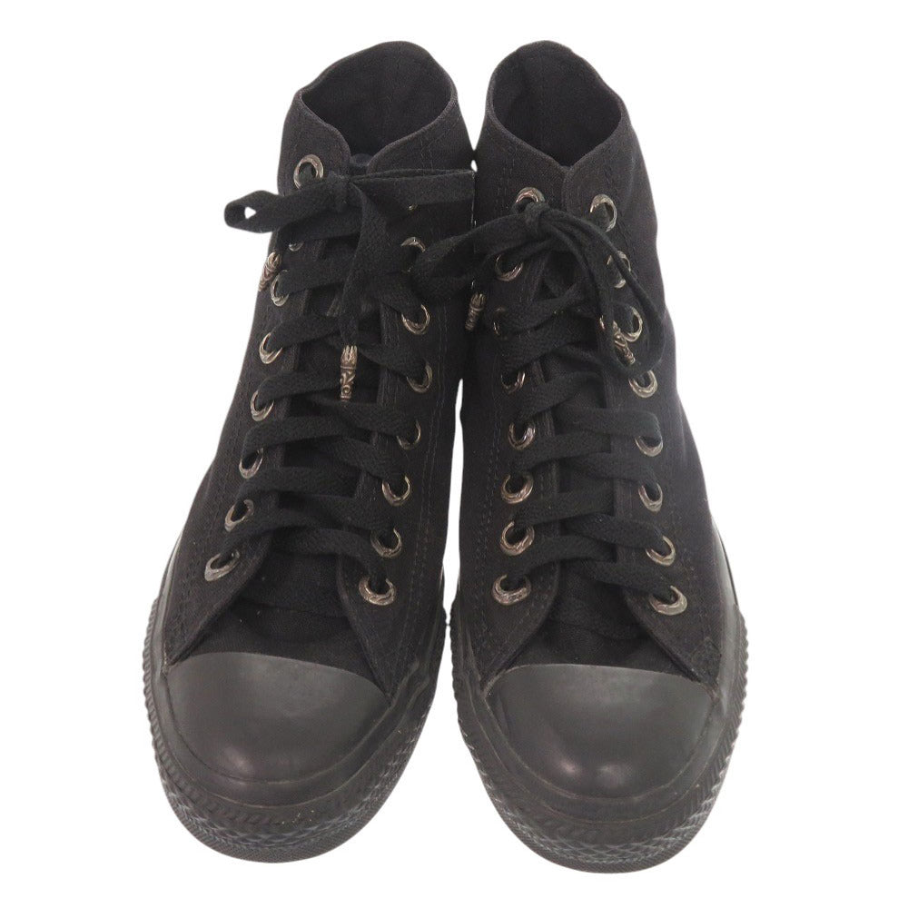 クロムハーツ × CONVERESE ALL STAR コンバース サイズ26cm キャンバス シルバー925 ブラック スニーカー 黒 0666【中古】CHROME HEARTS メンズ