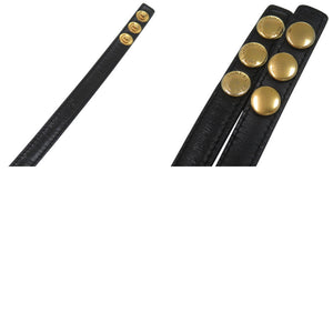 美品 イヴ サンローラン 2way ダブルラップブレスレット YSLロゴ メタル レザー ブラック 黒 チョーカー 0675【中古】YVES SAINT LAURENT