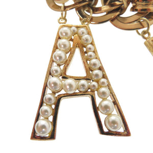 美品 ドルチェアンドガッバーナ AMORE パール ネックレス メタル ゴールド 0676【中古】DOLCE&GABBANA