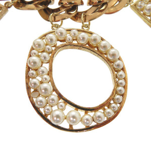 美品 ドルチェアンドガッバーナ AMORE パール ネックレス メタル ゴールド 0676【中古】DOLCE&GABBANA