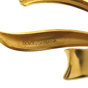 美品 ドルチェアンドガッバーナ ローズフラワー メタル レッド 赤 ブローチ 0679【中古】DOLCE&GABBANA