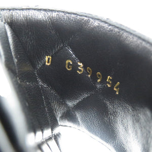 未使用品 シャネル ココマーク キルティング レザー ブラック 黒 ミュール 0693【中古】CHANEL