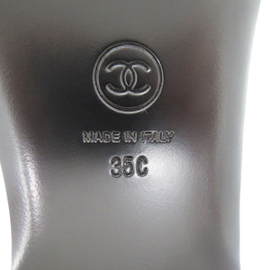 未使用品 シャネル ココマーク キルティング レザー ブラック 黒 ミュール 0693【中古】CHANEL