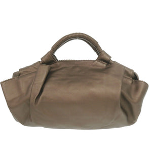 美品 ロエベ ナッパアイレ アナグラム レザー ブラウン ハンドバッグ 0695【中古】LOEWE