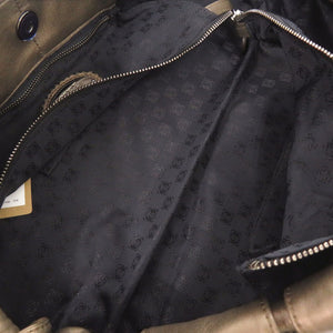 美品 ロエベ ナッパアイレ アナグラム レザー ブラウン ハンドバッグ 0695【中古】LOEWE