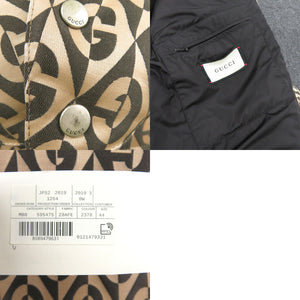 新品同様 グッチ Gロゴ ダウンロングコート 595475 Z8AFE ダウン フェザー ベージュ 0700【中古】GUCCI