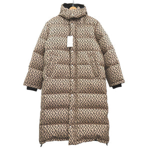 新品同様 グッチ Gロゴ ダウンロングコート 595475 Z8AFE ダウン フェザー ベージュ 0700【中古】GUCCI