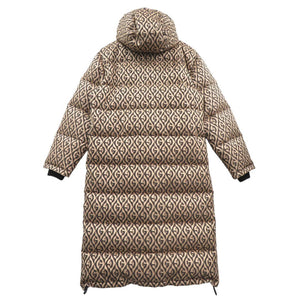 新品同様 グッチ Gロゴ ダウンロングコート 595475 Z8AFE ダウン フェザー ベージュ 0700【中古】GUCCI