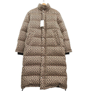 新品同様 グッチ Gロゴ ダウンロングコート 595475 Z8AFE ダウン フェザー ベージュ 0700【中古】GUCCI