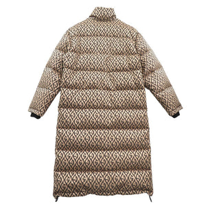 新品同様 グッチ Gロゴ ダウンロングコート 595475 Z8AFE ダウン フェザー ベージュ 0700【中古】GUCCI
