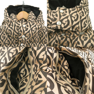新品同様 グッチ Gロゴ ダウンロングコート 595475 Z8AFE ダウン フェザー ベージュ 0700【中古】GUCCI