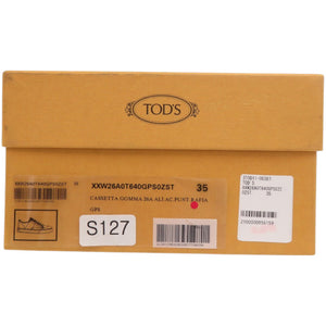 未使用品 トッズ ペイズリー柄 ジュートソール XXW26A0T640GPS0ZST レザー ラバー ピンク スニーカー 0702【中古】TOD’S