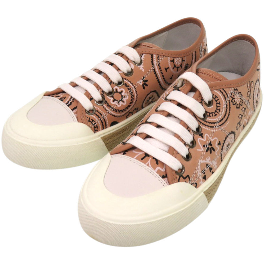 未使用品 トッズ ペイズリー柄 ジュートソール XXW26A0T640GPS0ZST レザー ラバー ピンク スニーカー 0702【中古】TOD’S