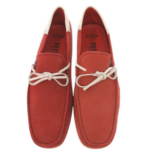 美品 トッズ × Ferrari フェラーリ ゴンミーニ サイズ6 レザー レッド ドライビングシューズ 赤 0703【中古】TOD’S メンズ