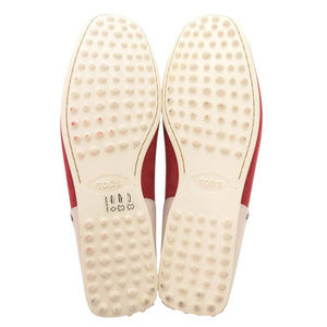 美品 トッズ × Ferrari フェラーリ ゴンミーニ サイズ6 レザー レッド ドライビングシューズ 赤 0703【中古】TOD’S メンズ