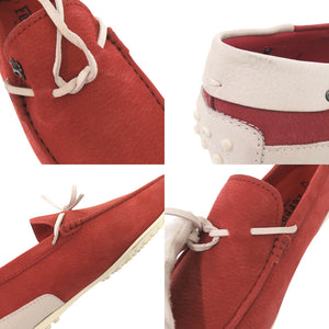 美品 トッズ × Ferrari フェラーリ ゴンミーニ サイズ6 レザー レッド ドライビングシューズ 赤 0703【中古】TOD’S メンズ