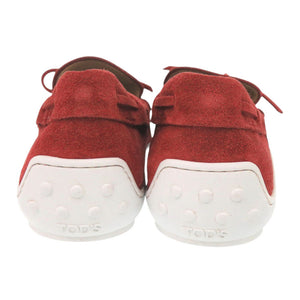 新品同様 トッズ スエード サイズ5 1/2 レッド ドライビングシューズ スリッポン 赤 0704【中古】TOD’S メンズ