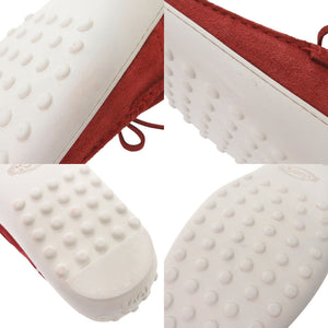 新品同様 トッズ スエード サイズ5 1/2 レッド ドライビングシューズ スリッポン 赤 0704【中古】TOD’S メンズ