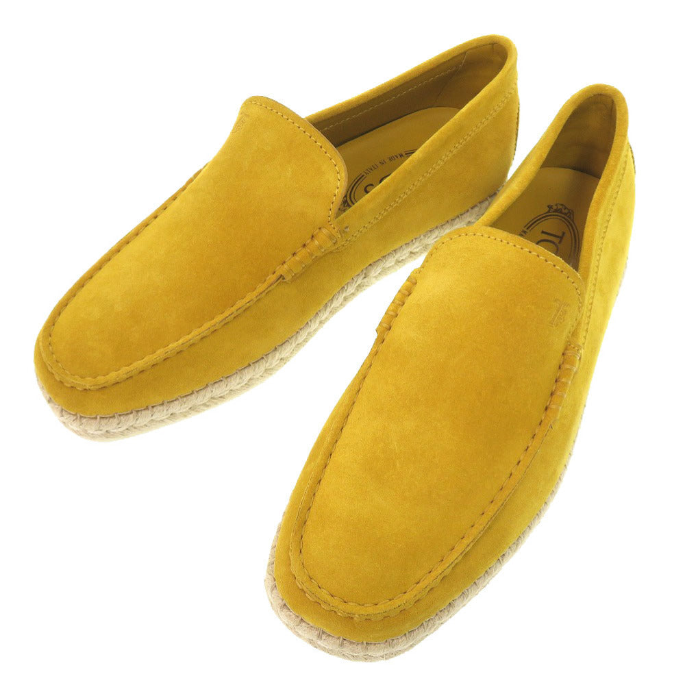 未使用品 トッズ エスパドリーユ スエード サイズ5 1/2 イエロー スリッポン 黄 0706【中古】TOD’S メンズ