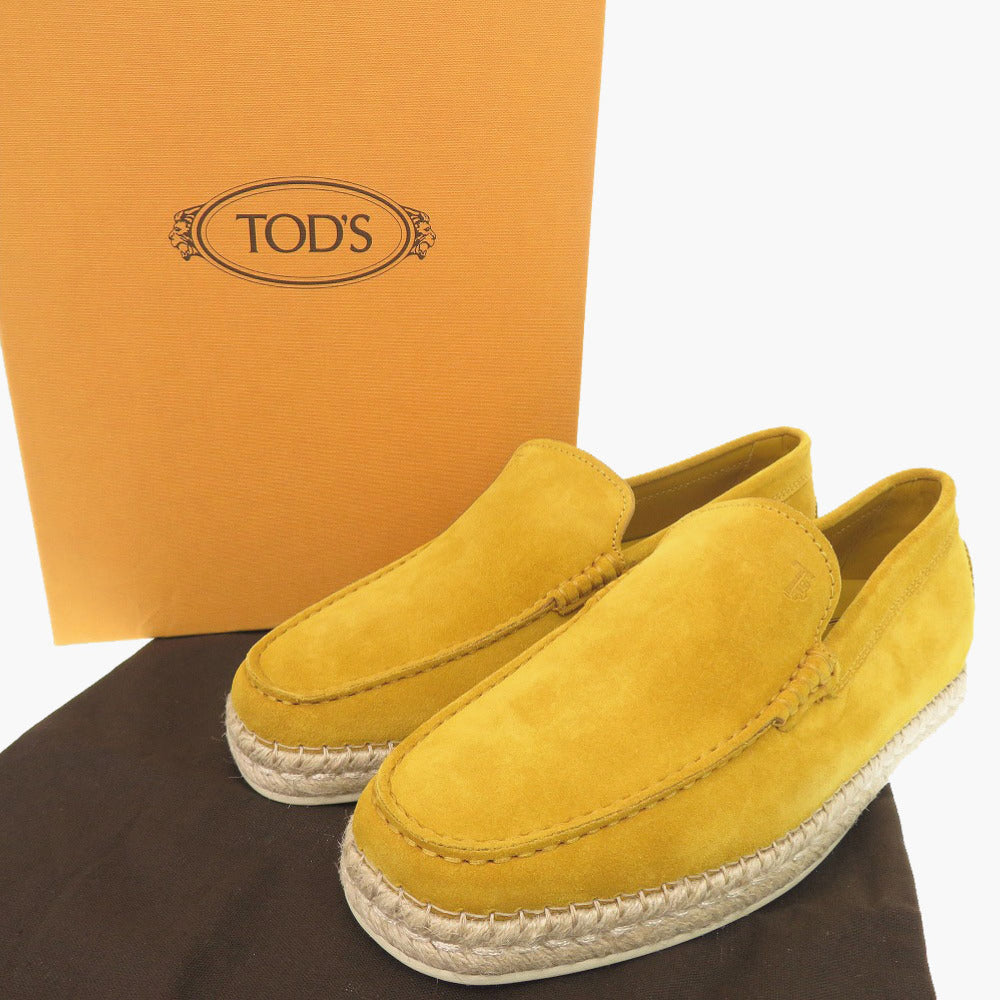 未使用品 トッズ エスパドリーユ スエード サイズ5 1/2 イエロー スリッポン 黄 0706【中古】TOD’S メンズ