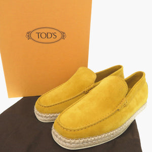 未使用品 トッズ エスパドリーユ スエード サイズ5 1/2 イエロー スリッポン 黄 0706【中古】TOD’S メンズ