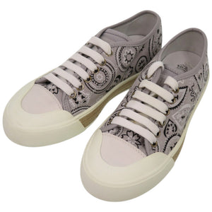 未使用品 トッズ ペイズリー柄 ジュートソール XXW26A0T640GPS0ZST レザー ラバー グレー スニーカー 0707【中古】TOD’S