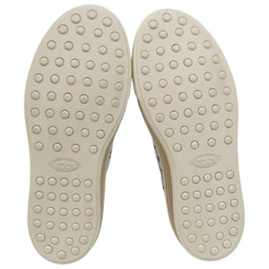 未使用品 トッズ ペイズリー柄 ジュートソール XXW26A0T640GPS0ZST レザー ラバー グレー スニーカー 0707【中古】TOD’S