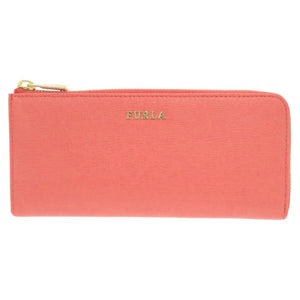 未使用 フルラ L字ファスナー レザー ピンク 長財布 0713【中古】Furla
