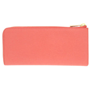 未使用 フルラ L字ファスナー レザー ピンク 長財布 0713【中古】Furla