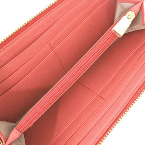 未使用 フルラ L字ファスナー レザー ピンク 長財布 0713【中古】Furla