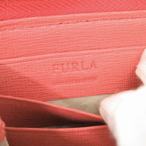 未使用 フルラ L字ファスナー レザー ピンク 長財布 0713【中古】Furla