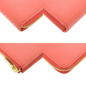 未使用 フルラ L字ファスナー レザー ピンク 長財布 0713【中古】Furla