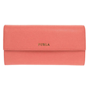 未使用品 フルラ レザー ピンク 長財布 二つ折り長財布 0714【中古】Furla
