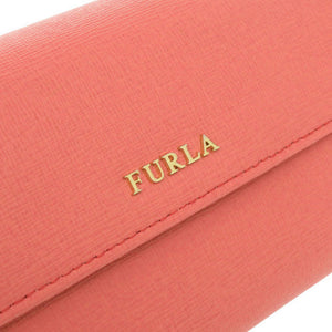未使用品 フルラ レザー ピンク 長財布 二つ折り長財布 0714【中古】Furla