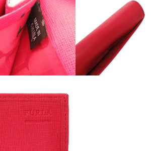 新品同様 フルラ 2つ折り L字ファスナー レザー レッド 赤 長財布 0715【中古】Furla