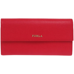 新品同様 フルラ 2つ折り L字ファスナー レザー レッド 赤 長財布 0715【中古】Furla