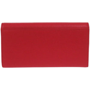 新品同様 フルラ 2つ折り L字ファスナー レザー レッド 赤 長財布 0715【中古】Furla