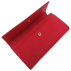 新品同様 フルラ 2つ折り L字ファスナー レザー レッド 赤 長財布 0715【中古】Furla